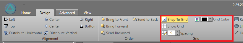 Location of the Grid settings